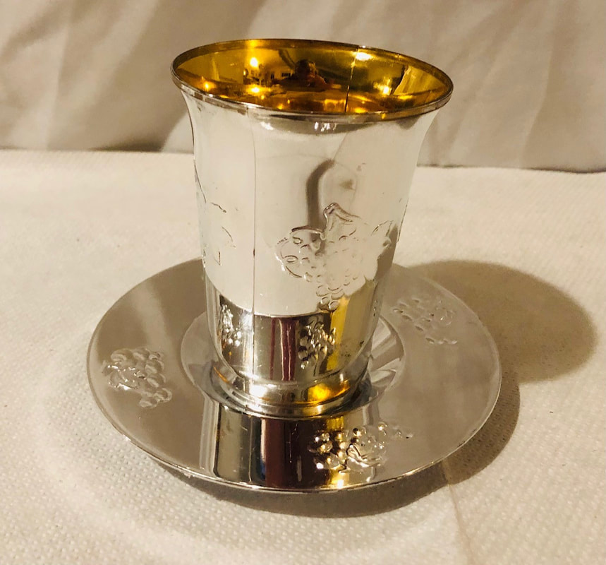 Plastic replica kiddush cup